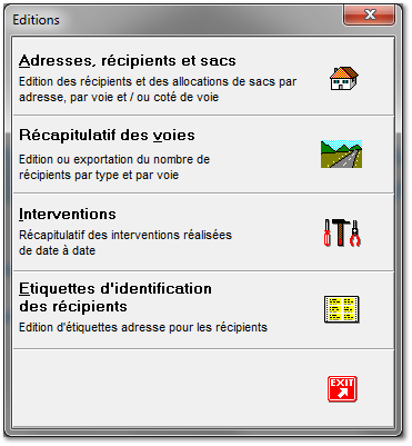 5.8. Éditions récapitulatives