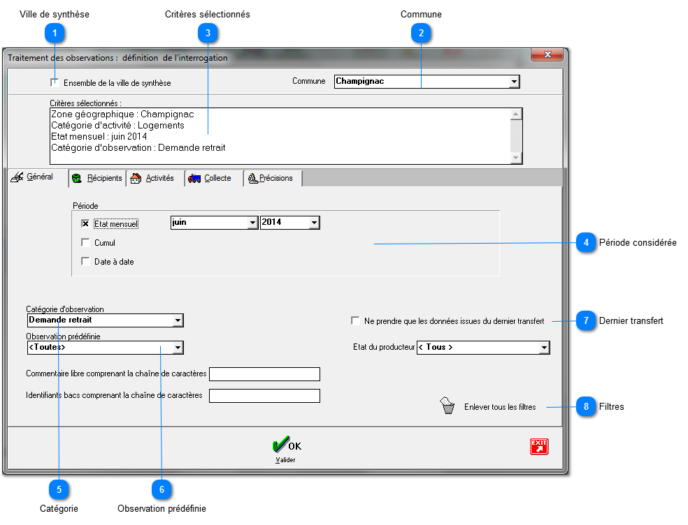 9.3.1. Paramétrage des interrogations